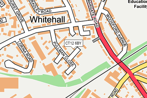 CT12 6BY map - OS OpenMap – Local (Ordnance Survey) CT12 6BY map - OS OpenMap – Local (Ordnance Survey)