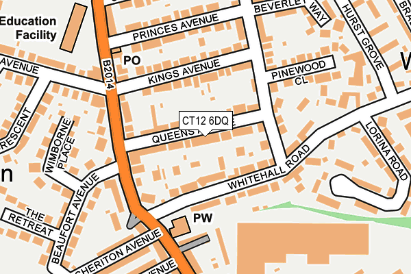 CT12 6DQ map - OS OpenMap – Local (Ordnance Survey)