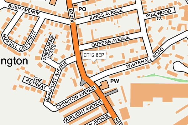 CT12 6EP map - OS OpenMap – Local (Ordnance Survey) CT12 6EP map - OS OpenMap – Local (Ordnance Survey)