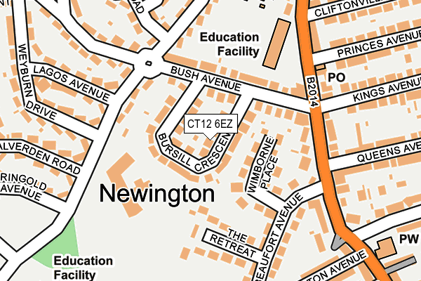 CT12 6EZ map - OS OpenMap – Local (Ordnance Survey) CT12 6EZ map - OS OpenMap – Local (Ordnance Survey)
