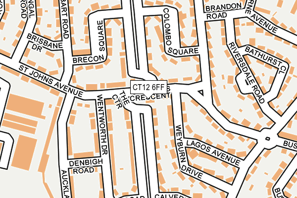 CT12 6FF map - OS OpenMap – Local (Ordnance Survey) CT12 6FF map - OS OpenMap – Local (Ordnance Survey)
