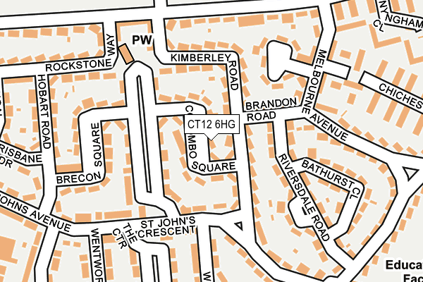 CT12 6HG map - OS OpenMap – Local (Ordnance Survey) CT12 6HG map - OS OpenMap – Local (Ordnance Survey)