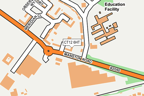 CT12 6HT map - OS OpenMap – Local (Ordnance Survey) CT12 6HT map - OS OpenMap – Local (Ordnance Survey)