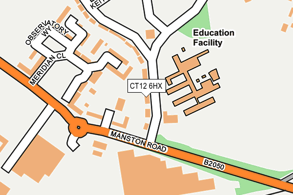 CT12 6HX map - OS OpenMap – Local (Ordnance Survey) CT12 6HX map - OS OpenMap – Local (Ordnance Survey)