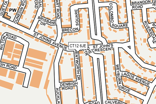 CT12 6JE map - OS OpenMap – Local (Ordnance Survey) CT12 6JE map - OS OpenMap – Local (Ordnance Survey)