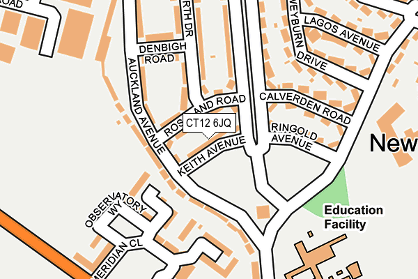 CT12 6JQ map - OS OpenMap – Local (Ordnance Survey) CT12 6JQ map - OS OpenMap – Local (Ordnance Survey)