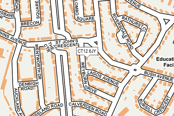 CT12 6JY map - OS OpenMap – Local (Ordnance Survey) CT12 6JY map - OS OpenMap – Local (Ordnance Survey)