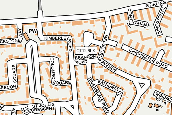 CT12 6LX map - OS OpenMap – Local (Ordnance Survey) CT12 6LX map - OS OpenMap – Local (Ordnance Survey)