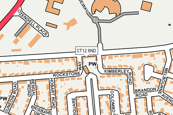 CT12 6ND map - OS OpenMap – Local (Ordnance Survey) CT12 6ND map - OS OpenMap – Local (Ordnance Survey)