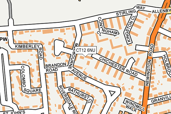 CT12 6NU map - OS OpenMap – Local (Ordnance Survey) CT12 6NU map - OS OpenMap – Local (Ordnance Survey)