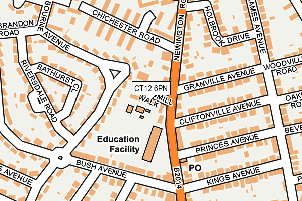 CT12 6PN map - OS OpenMap – Local (Ordnance Survey) CT12 6PN map - OS OpenMap – Local (Ordnance Survey)