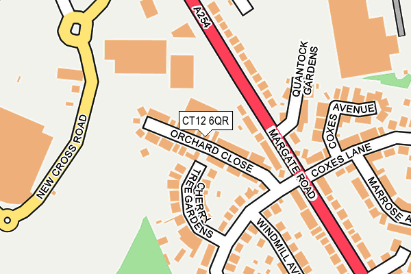 CT12 6QR map - OS OpenMap – Local (Ordnance Survey) CT12 6QR map - OS OpenMap – Local (Ordnance Survey)