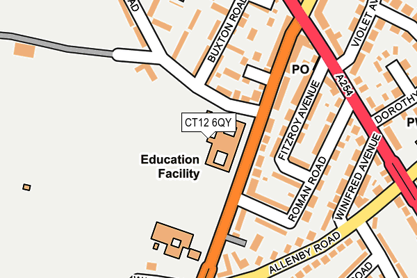 CT12 6QY map - OS OpenMap – Local (Ordnance Survey) CT12 6QY map - OS OpenMap – Local (Ordnance Survey)
