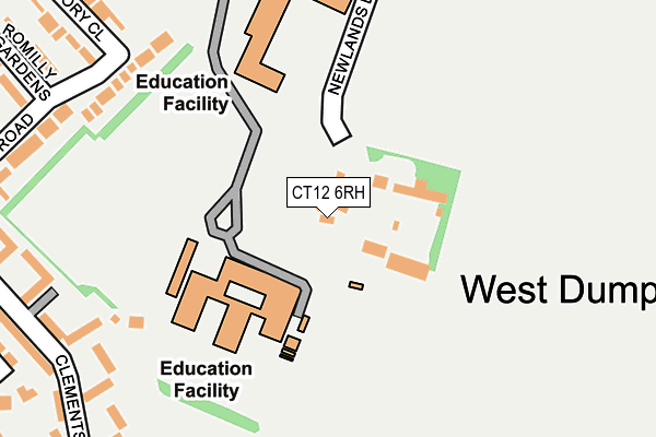 CT12 6RH map - OS OpenMap – Local (Ordnance Survey) CT12 6RH map - OS OpenMap – Local (Ordnance Survey)
