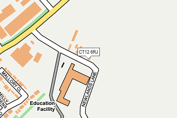 CT12 6RJ map - OS OpenMap – Local (Ordnance Survey) CT12 6RJ map - OS OpenMap – Local (Ordnance Survey)