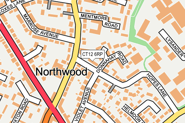 CT12 6RP map - OS OpenMap – Local (Ordnance Survey) CT12 6RP map - OS OpenMap – Local (Ordnance Survey)