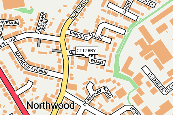 CT12 6RY map - OS OpenMap – Local (Ordnance Survey) CT12 6RY map - OS OpenMap – Local (Ordnance Survey)