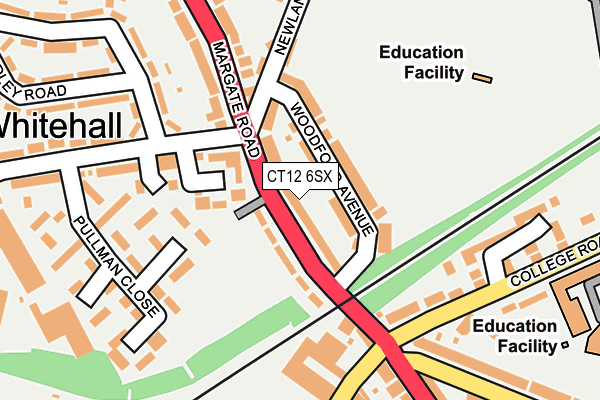 CT12 6SX map - OS OpenMap – Local (Ordnance Survey) CT12 6SX map - OS OpenMap – Local (Ordnance Survey)
