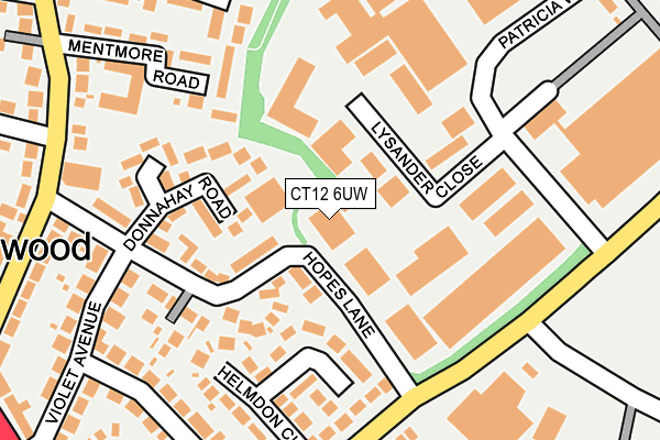 CT12 6UW map - OS OpenMap – Local (Ordnance Survey) CT12 6UW map - OS OpenMap – Local (Ordnance Survey)