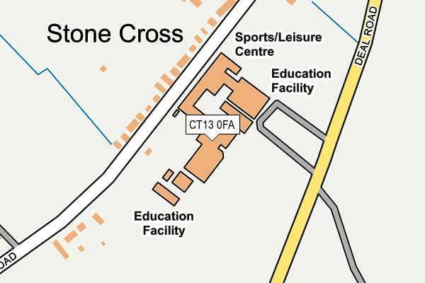 CT13 0FA map - OS OpenMap – Local (Ordnance Survey) CT13 0FA map - OS OpenMap – Local (Ordnance Survey)
