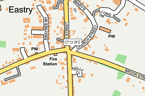 CT13 0FZ map - OS OpenMap – Local (Ordnance Survey) CT13 0FZ map - OS OpenMap – Local (Ordnance Survey)