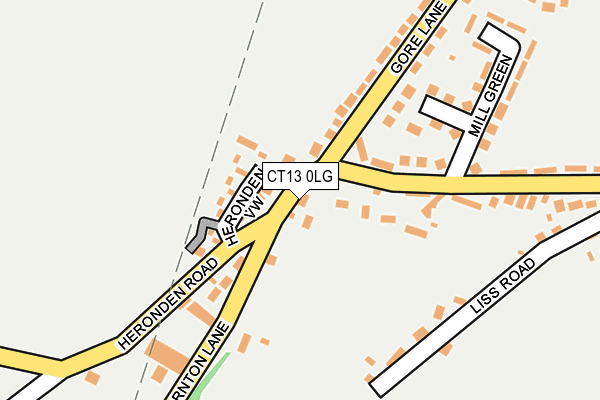 CT13 0LG map - OS OpenMap – Local (Ordnance Survey) CT13 0LG map - OS OpenMap – Local (Ordnance Survey)