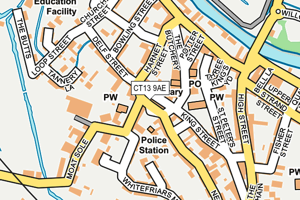 CT13 9AE map - OS OpenMap – Local (Ordnance Survey) CT13 9AE map - OS OpenMap – Local (Ordnance Survey)