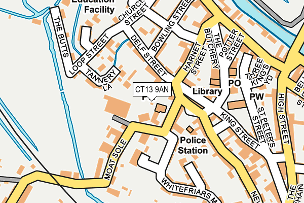 CT13 9AN map - OS OpenMap – Local (Ordnance Survey) CT13 9AN map - OS OpenMap – Local (Ordnance Survey)