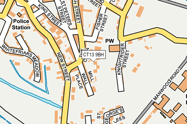 CT13 9BH map - OS OpenMap – Local (Ordnance Survey) CT13 9BH map - OS OpenMap – Local (Ordnance Survey)