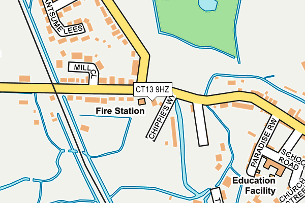 CT13 9HZ map - OS OpenMap – Local (Ordnance Survey) CT13 9HZ map - OS OpenMap – Local (Ordnance Survey)