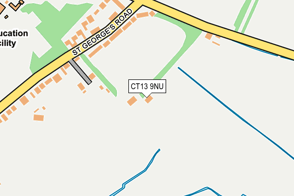 CT13 9NU map - OS OpenMap – Local (Ordnance Survey) CT13 9NU map - OS OpenMap – Local (Ordnance Survey)