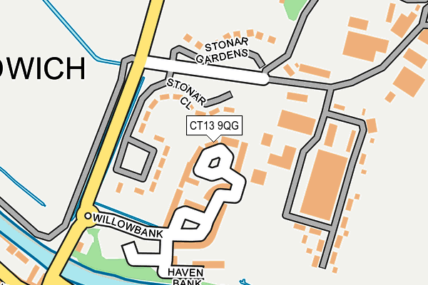 CT13 9QG map - OS OpenMap – Local (Ordnance Survey) CT13 9QG map - OS OpenMap – Local (Ordnance Survey)
