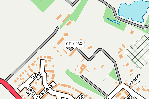 CT14 0AQ map - OS OpenMap – Local (Ordnance Survey) CT14 0AQ map - OS OpenMap – Local (Ordnance Survey)