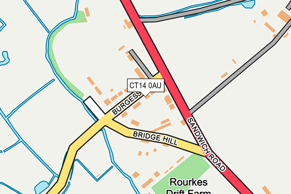 CT14 0AU map - OS OpenMap – Local (Ordnance Survey) CT14 0AU map - OS OpenMap – Local (Ordnance Survey)