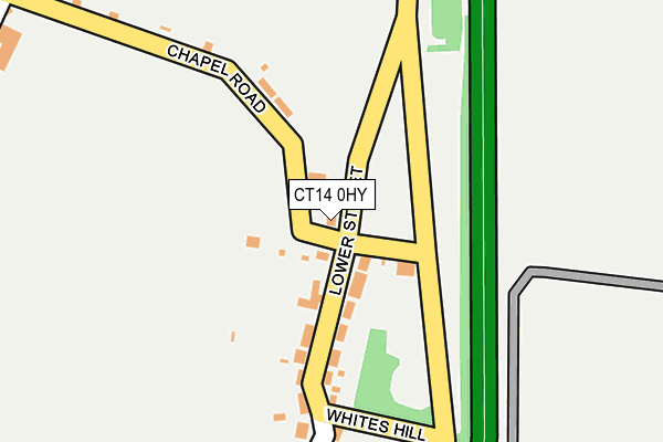 CT14 0HY map - OS OpenMap – Local (Ordnance Survey) CT14 0HY map - OS OpenMap – Local (Ordnance Survey)