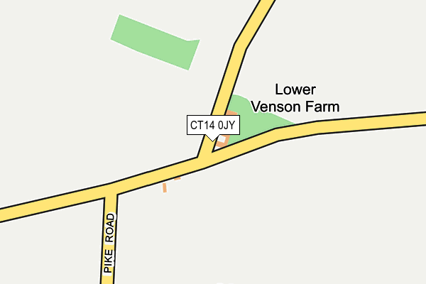 CT14 0JY map - OS OpenMap – Local (Ordnance Survey) CT14 0JY map - OS OpenMap – Local (Ordnance Survey)
