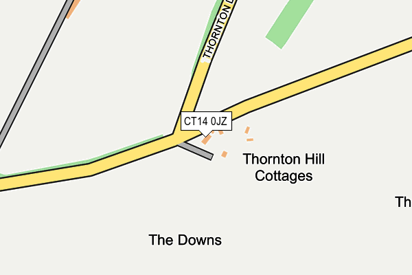 CT14 0JZ map - OS OpenMap – Local (Ordnance Survey) CT14 0JZ map - OS OpenMap – Local (Ordnance Survey)