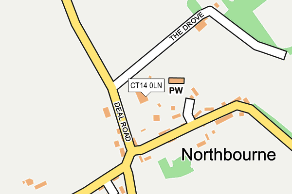 CT14 0LN map - OS OpenMap – Local (Ordnance Survey) CT14 0LN map - OS OpenMap – Local (Ordnance Survey)