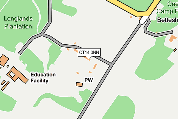 CT14 0NN map - OS OpenMap – Local (Ordnance Survey) CT14 0NN map - OS OpenMap – Local (Ordnance Survey)