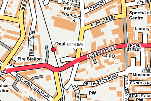 CT14 6AE map - OS OpenMap – Local (Ordnance Survey) CT14 6AE map - OS OpenMap – Local (Ordnance Survey)