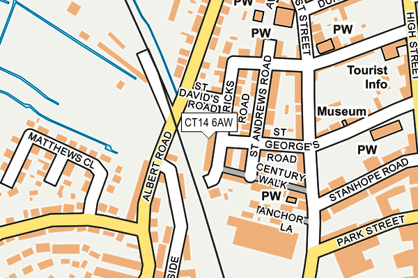 CT14 6AW map - OS OpenMap – Local (Ordnance Survey) CT14 6AW map - OS OpenMap – Local (Ordnance Survey)