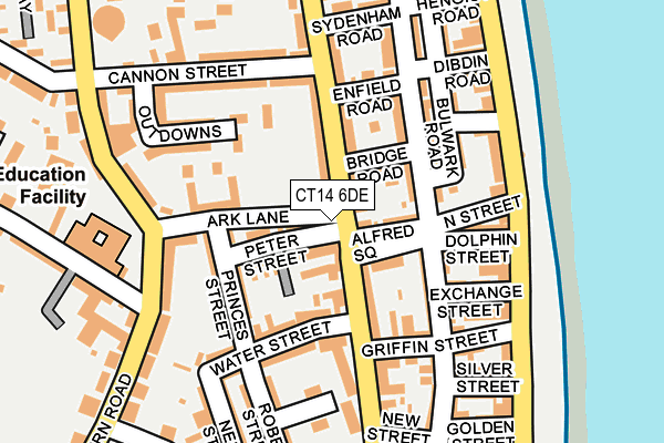 CT14 6DE map - OS OpenMap – Local (Ordnance Survey) CT14 6DE map - OS OpenMap – Local (Ordnance Survey)