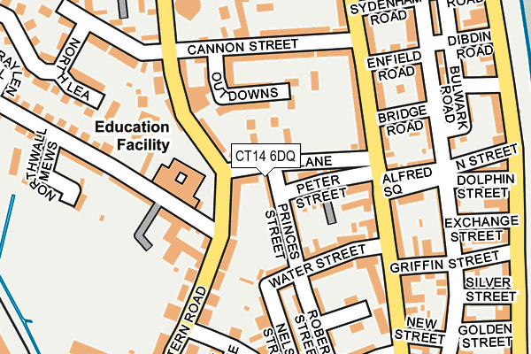 CT14 6DQ map - OS OpenMap – Local (Ordnance Survey) CT14 6DQ map - OS OpenMap – Local (Ordnance Survey)