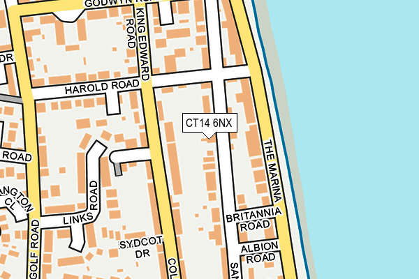 CT14 6NX map - OS OpenMap – Local (Ordnance Survey) CT14 6NX map - OS OpenMap – Local (Ordnance Survey)