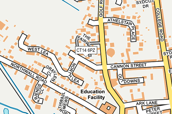 CT14 6PZ map - OS OpenMap – Local (Ordnance Survey) CT14 6PZ map - OS OpenMap – Local (Ordnance Survey)