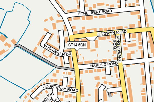 CT14 6QN map - OS OpenMap – Local (Ordnance Survey) CT14 6QN map - OS OpenMap – Local (Ordnance Survey)
