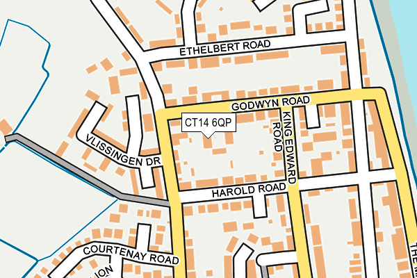 CT14 6QP map - OS OpenMap – Local (Ordnance Survey) CT14 6QP map - OS OpenMap – Local (Ordnance Survey)