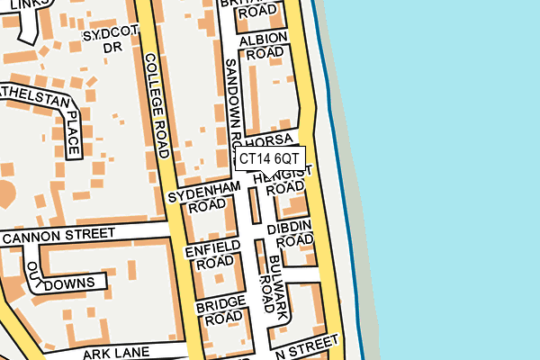 CT14 6QT map - OS OpenMap – Local (Ordnance Survey) CT14 6QT map - OS OpenMap – Local (Ordnance Survey)
