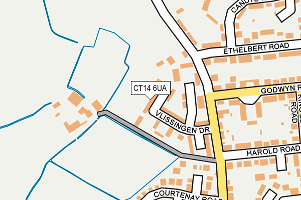 CT14 6UA map - OS OpenMap – Local (Ordnance Survey) CT14 6UA map - OS OpenMap – Local (Ordnance Survey)