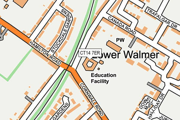 CT14 7ER map - OS OpenMap – Local (Ordnance Survey) CT14 7ER map - OS OpenMap – Local (Ordnance Survey)